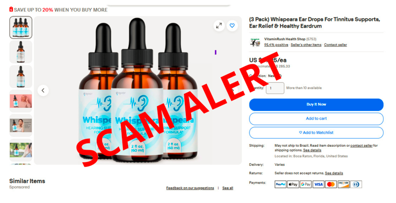 Whispeara-ebay-scam-alert